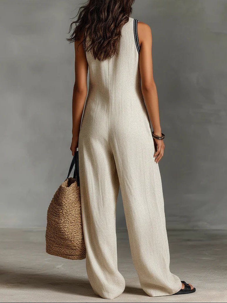 Jumpsuit Lila con Collo Alto