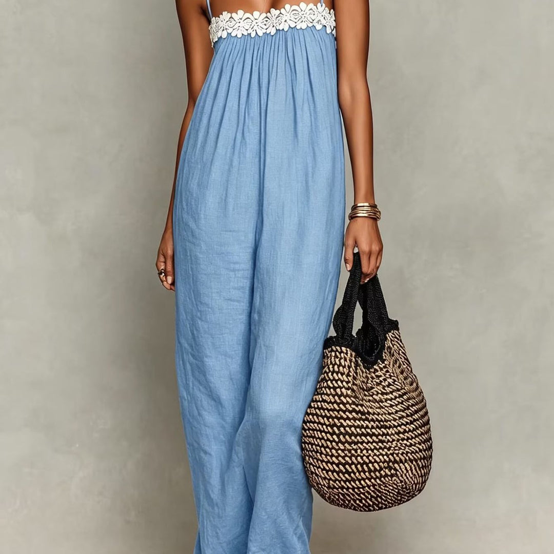 Abito Cami Estivo Casual da Donna con Pizzo a Rete